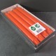 Pack of 8 x 24cm Orange Stearin Classic Dinner Candles